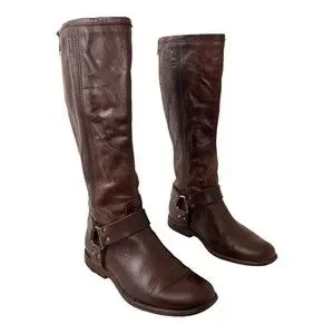 Frye Shoes Frye 7685 Womens Phillip Harness Tall Knee High Leather Riding Boots Size 75 Poshmark